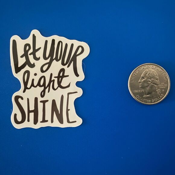 🎉 10/$10 Stickers - “Let Your Light Shine” Waterproof decal - Picture 1 of 2